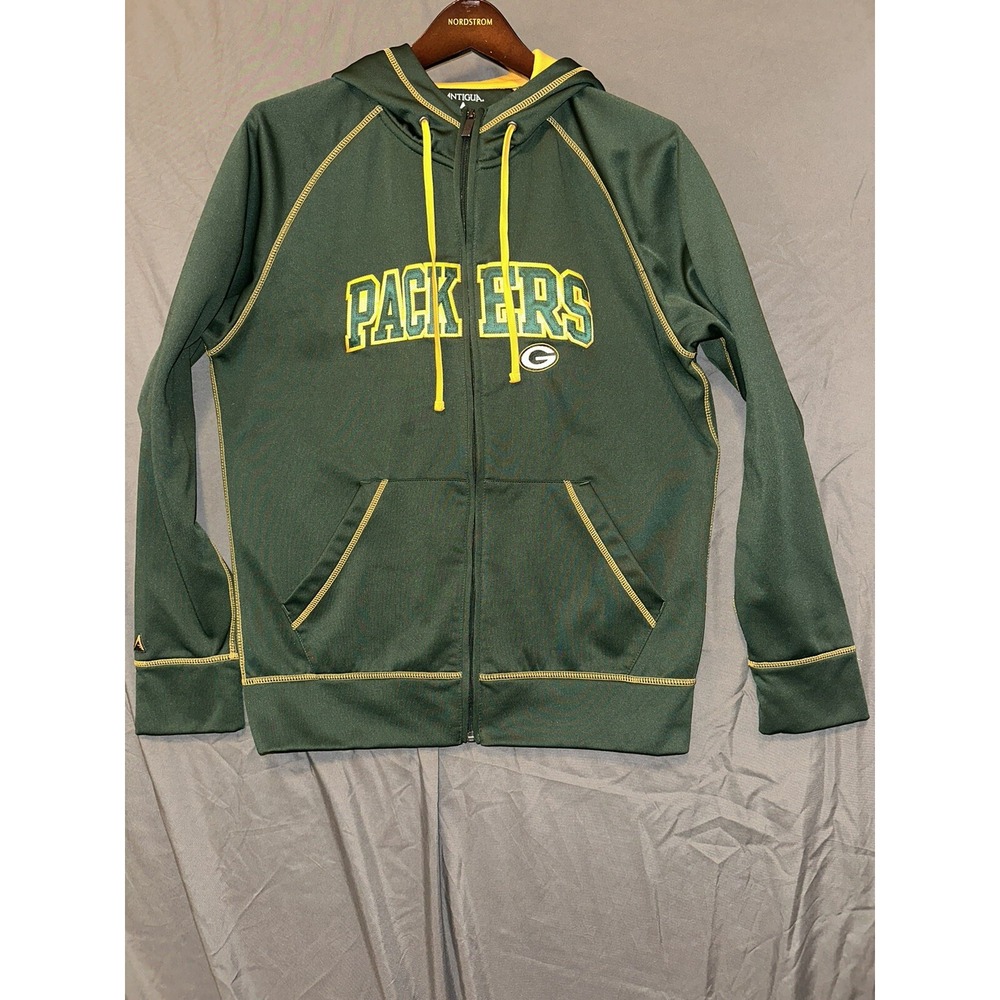NFL Green‎ Bay Packers Zip Up Hoodie Embroidered Size Medium